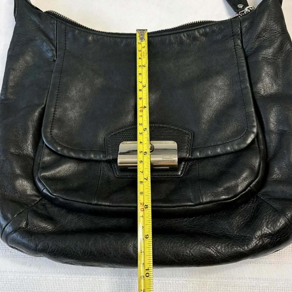 Coach Kristen Vintage Black Leather Hobo Bag - Picture 15 of 16